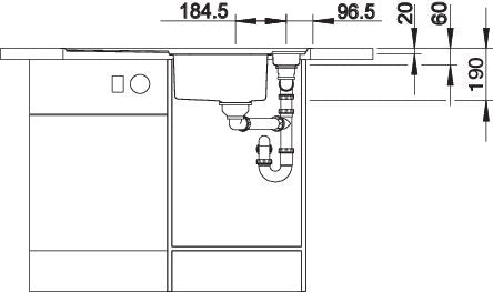 BLANCO AXIS III 5 S-IF spoelbak RVS 522103