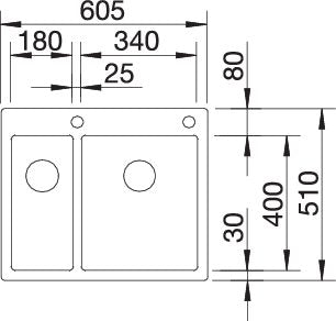 BLANCO CLARON 340/180-IF/A Spoelbak RVS 521647