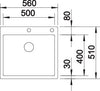 BLANCO CLARON 500-IF/A Durinox Spoelbak RVS 523393