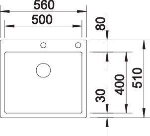 BLANCO CLARON 500-IF/A Durinox Spoelbak RVS 523393