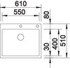 BLANCO CLARON 550-IF/A Spoelbak RVS 521639