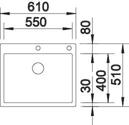 BLANCO CLARON 550-IF/A Spoelbak RVS 521639