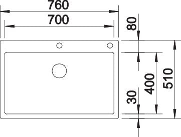 BLANCO CLARON 700-IF/A Durinox Spoelbak RVS 523394