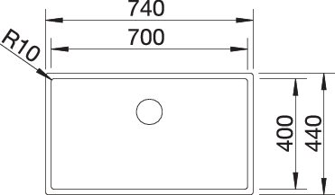 BLANCO CLARON 700-IF Spoelbak RVS 521580