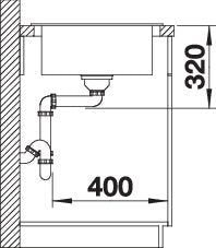 BLANCO CLASSIC Neo 45 S spoelbak Graniet zwart 525861