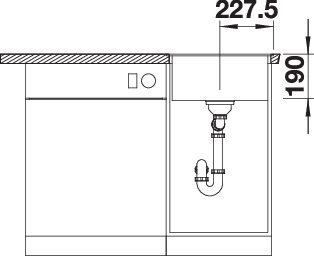 BLANCO DALAGO 45-F Spoelbak Graniet zwart 525870