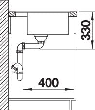 BLANCO DALAGO 45-F Spoelbak Graniet zwart 525870