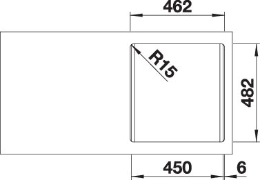 BLANCODANA 45 Spoelbak RVS 525322