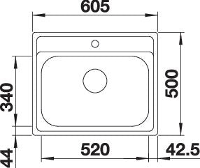 BLANCODANA 6 Spoelbak RVS 525323