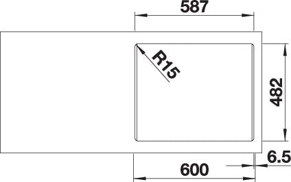 BLANCODANA 6 Spoelbak RVS 525323