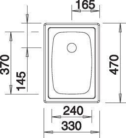 BLANCO TOP EE 3 x 4 Spoelbak RVS 501067