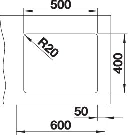 BLANCO ETAGON 500-U Spoelbak Graniet wit 522231