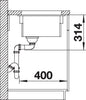 BLANCO ETAGON 500-U Spoelbak Keramiek kristalwit glanzend 525149