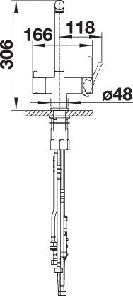 BLANCO FONTAS-S II keukenkraan messing PVD steel 525199