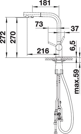 BLANCO FONTAS-S II keukenkraan messing zwart mat 526672