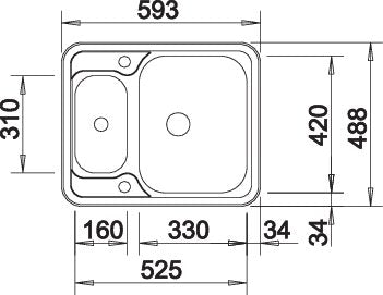 BLANCO LANTOS 6-IF Spoelbak RVS 516676