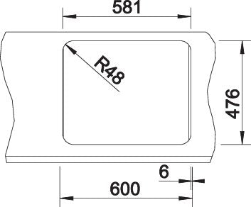 BLANCO LANTOS 6-IF Spoelbak RVS 516676