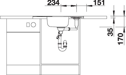 BLANCO LANTOS 9 E-IF spoelbak RVS 516277