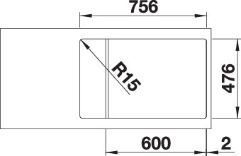 BLANCO LANTOS XL 6 S-IF Compact spoelbak RVS 523140