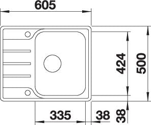 BLANCO LEMIS 45 S-IF Mini spoelbak RVS 525114