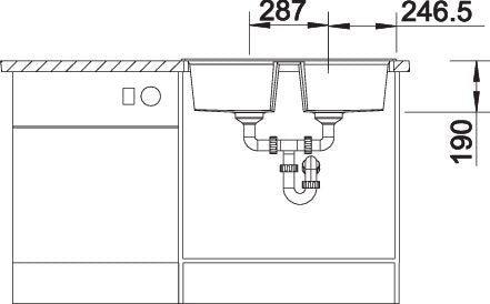 BLANCO LEXA 8 Spoelbak Graniet zwart 525906