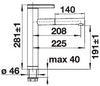 BLANCO LINEE-S keukenkraan messing chroom/silgranit-zwart 526171