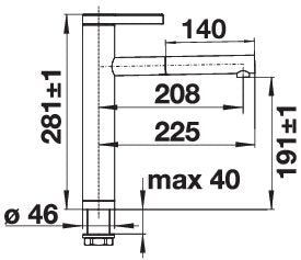 BLANCO LINEE-S keukenkraan messing chroom/silgranit-wit 518441