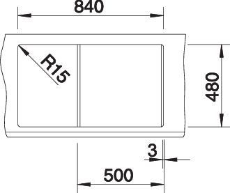 BLANCO METRA 5 S spoelbak Graniet wit 513037