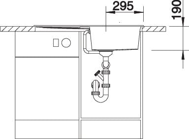 BLANCO METRA 5 S spoelbak Graniet antraciet 513044