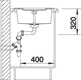 BLANCO METRA 5 S spoelbak Graniet wit 513205