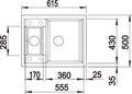 BLANCO METRA 6 Spoelbak Graniet zwart 525923