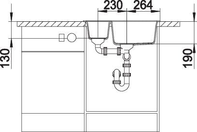 BLANCO METRA 6 Spoelbak Graniet zwart 525923