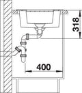 BLANCO METRA 6 Spoelbak Graniet zwart 525923