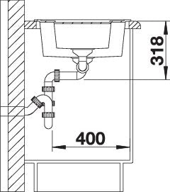 BLANCO METRA 6 Spoelbak Graniet zwart 525923