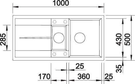 BLANCO METRA 6 S spoelbak Graniet zwart 525927