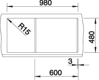 BLANCO METRA 6 S spoelbak Graniet zwart 525927