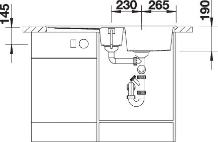 BLANCO METRA 6 S spoelbak Graniet wit 513223