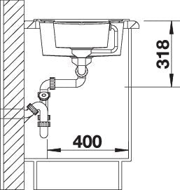 BLANCO METRA 6 S spoelbak Graniet antraciet 513230