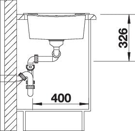 BLANCO METRA 8 S spoelbak Graniet café 515048