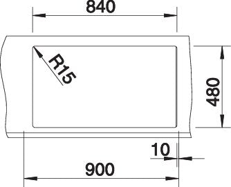 BLANCO METRA 9 Spoelbak Graniet zwart 525936