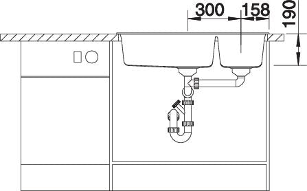 BLANCO METRA 9 Spoelbak Graniet zwart 525936