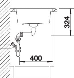 BLANCO METRA 9 Spoelbak Graniet zwart 525936