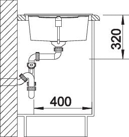 BLANCO METRA XL 6 S spoelbak Graniet tartufo 517360