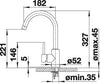 BLANCO MIDA keukenkraan messing silgranit-wit 519418