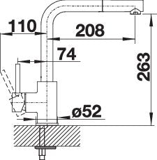 BLANCO MILA-S keukenkraan messing zwart mat 526664