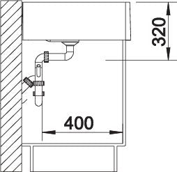 BLANCO PANOR 60 Spoelbak BLANCO Keramiek kristalwit glanzend 514501