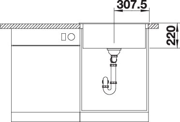 BLANCO PLEON 6 Spoelbak Graniet zwart 525953