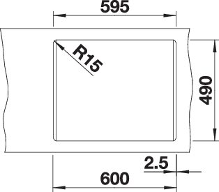 BLANCO PLEON 6 Split Spoelbak Graniet zwart 525955