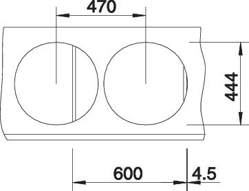 BLANCO RONDO SET spoelbak RVS 513310