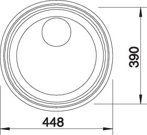 BLANCO RONDO SOL-IF Spoelbak RVS 514647